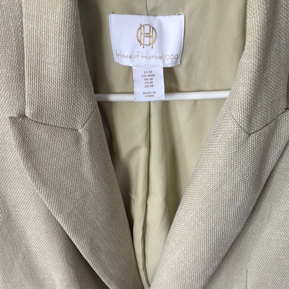 House of Harlow 1960 Cream/Tan Textured Blazer